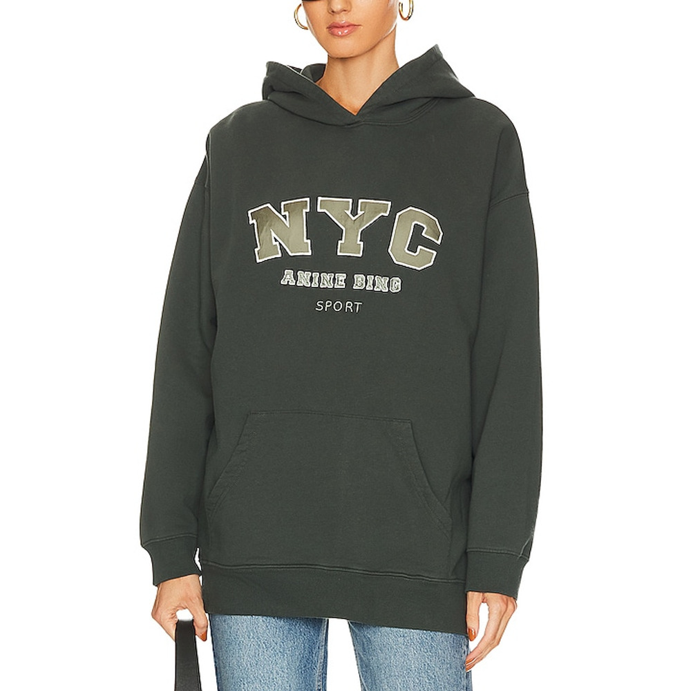 Anine Bing Dark Green NYC Hoodie